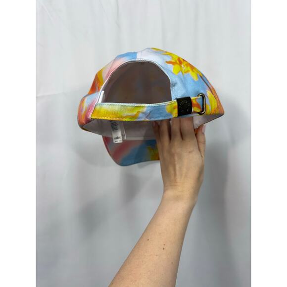 Fiorucci Jeans Watercolor Cap Multi Baseball Hat Revolve Adjustable 100% Cotton - Picture 3 of 6